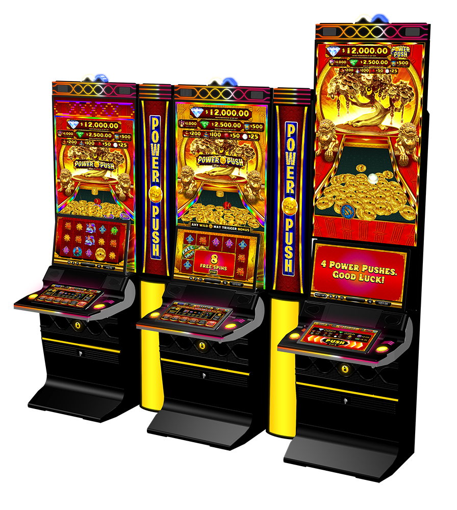 Power Push Jin Gou slot machine cabinet by Incredible Technologies