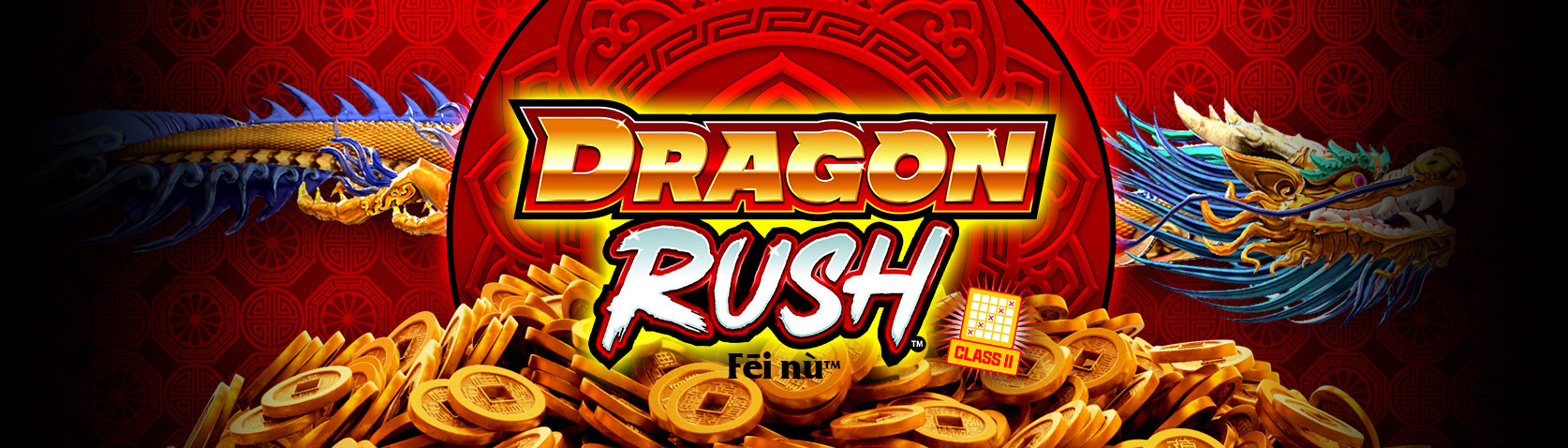 Dragon Rush Fei Nu slot machine cabinet by Incredible Technologies