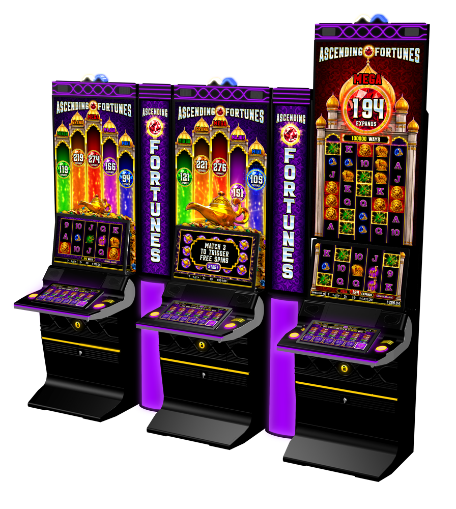 Ascending Fortunes Jewel Oasis slot machine cabinet by Incredible Technologies