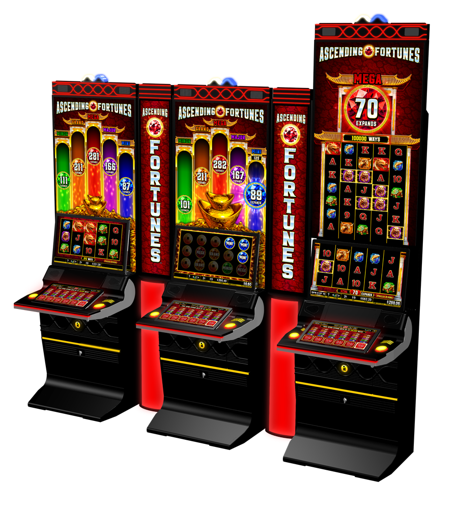 Ascending Fortunes Pagoda Rising slot machine cabinet by Incredible Technologies