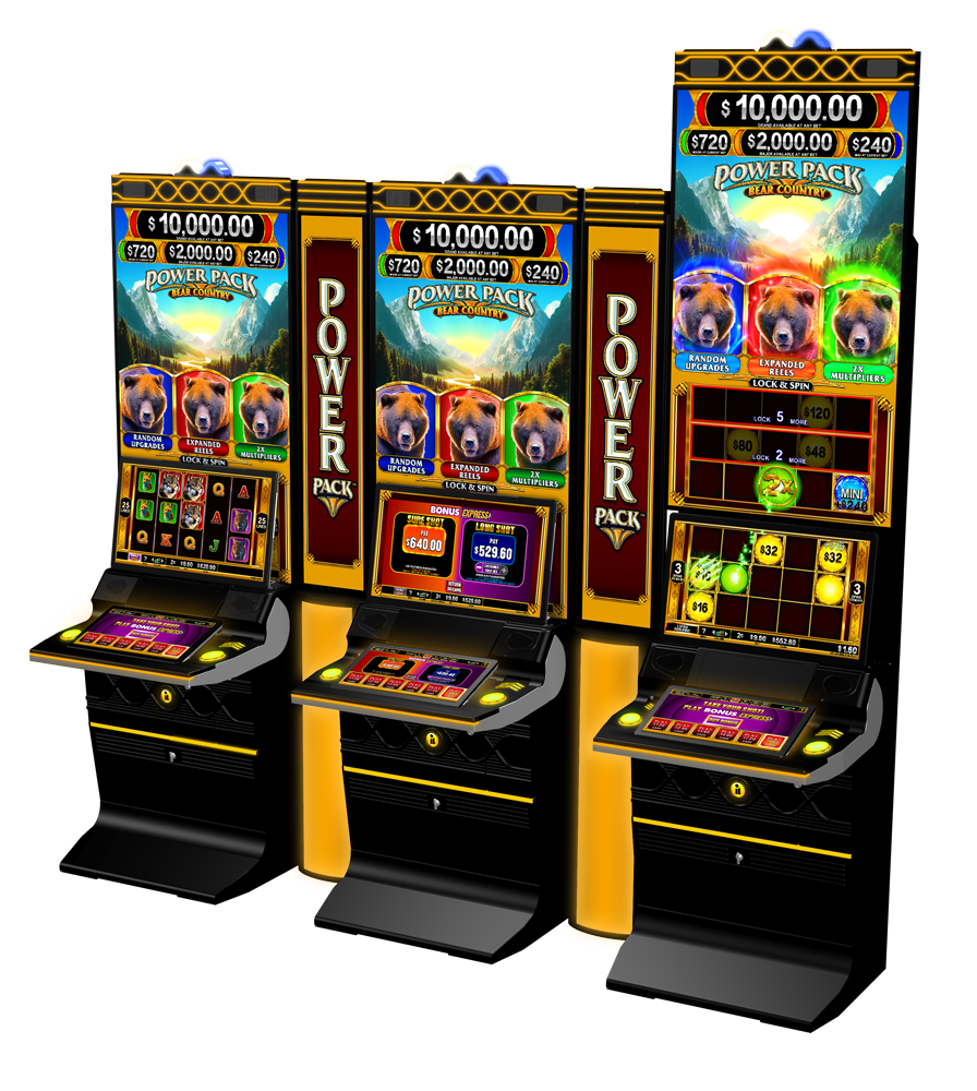 Power Pack Bear Country slot machine cabinet by Incredible Technologies
