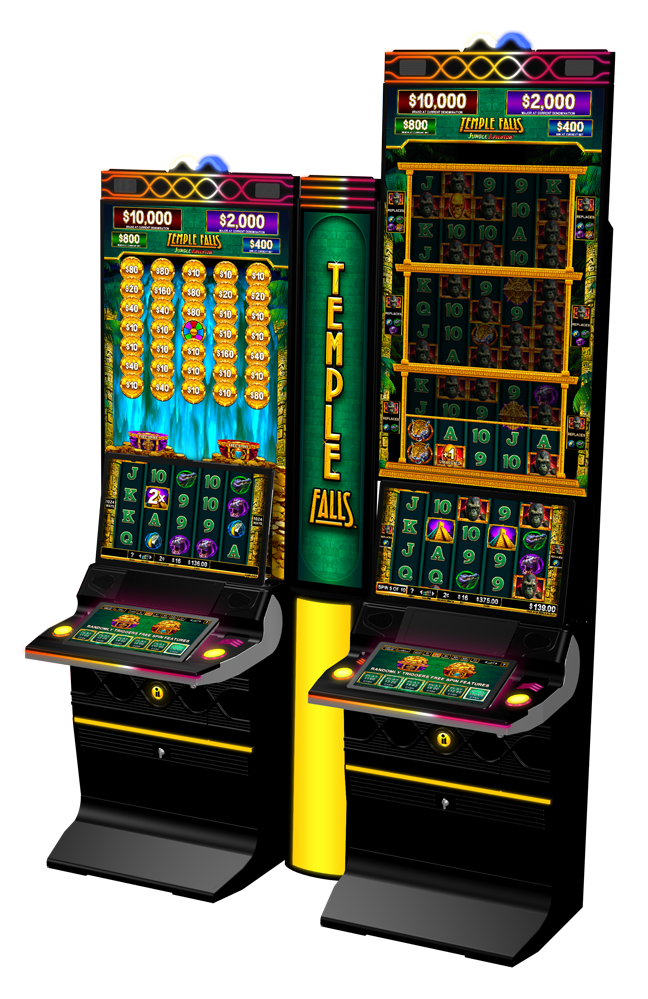Temple Falls Jungle Adventure slot machine cabinet by Incredible Technologies