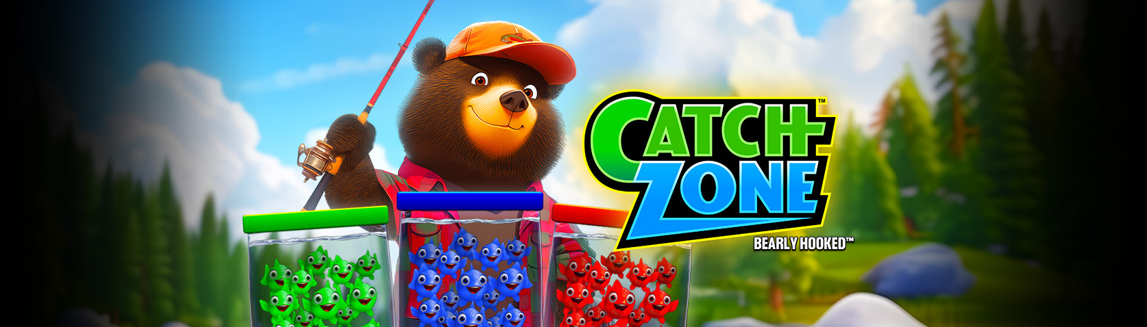 Catch Zone Bearly Hooked slot machine cabinet by Incredible Technologies