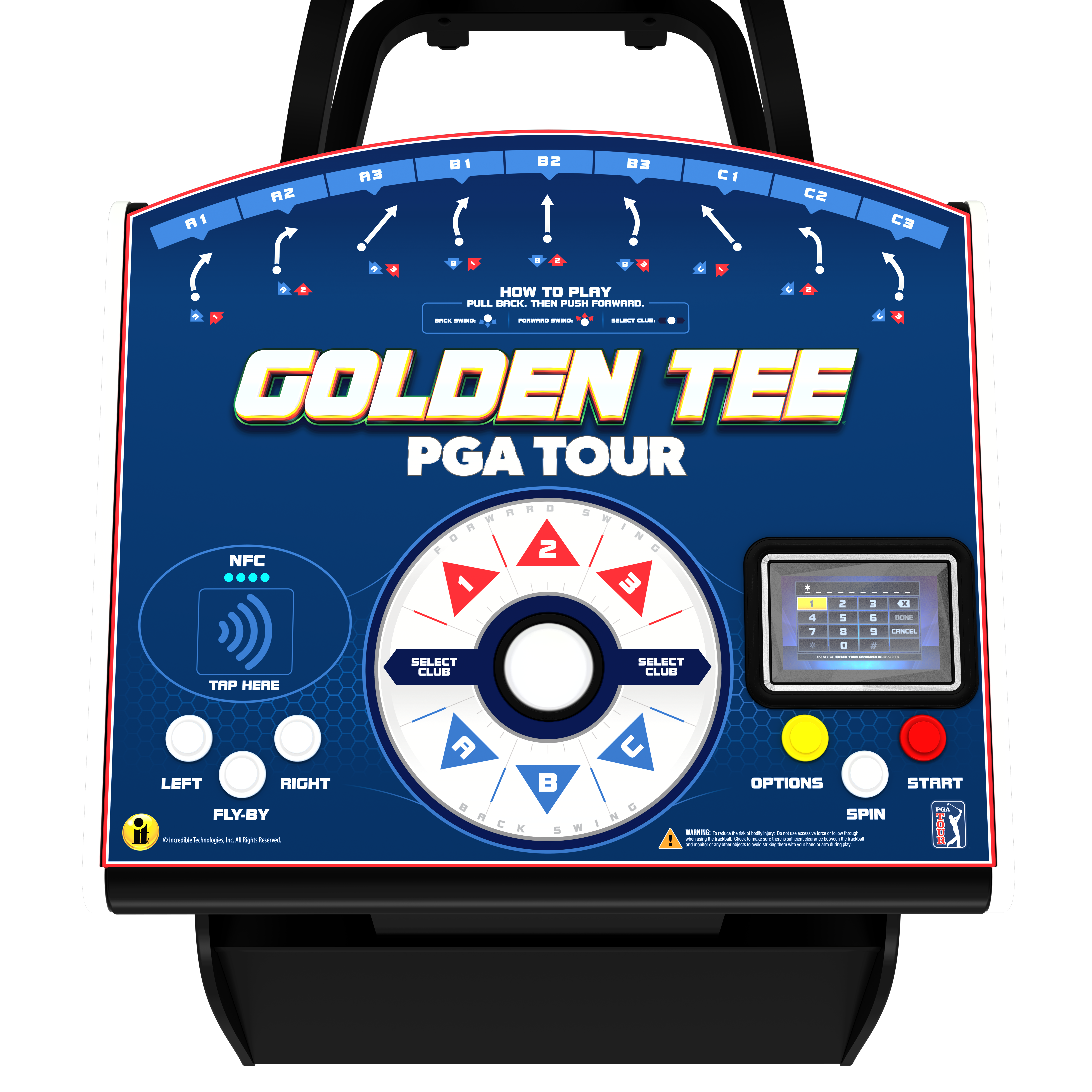 Golden Tee PGA TOUR Showpiece Pro Cabinet w/Stand