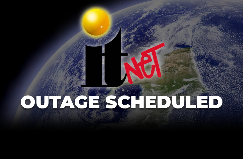 <h1>IT Net Outage - Sept 21</h1><p>There will be an IT Net Outage this Monday, September 21, 2026 from 8am to 9am CT.</p> Marquee 0